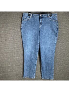 Gloria Vanderbilt Amanda Womens Size 18W Classic Tapered Leg Jeans Denim